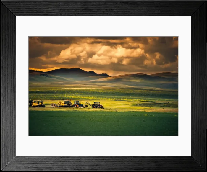 Framed Print : Harvest in siberia Framed Print : Harvest in siberia