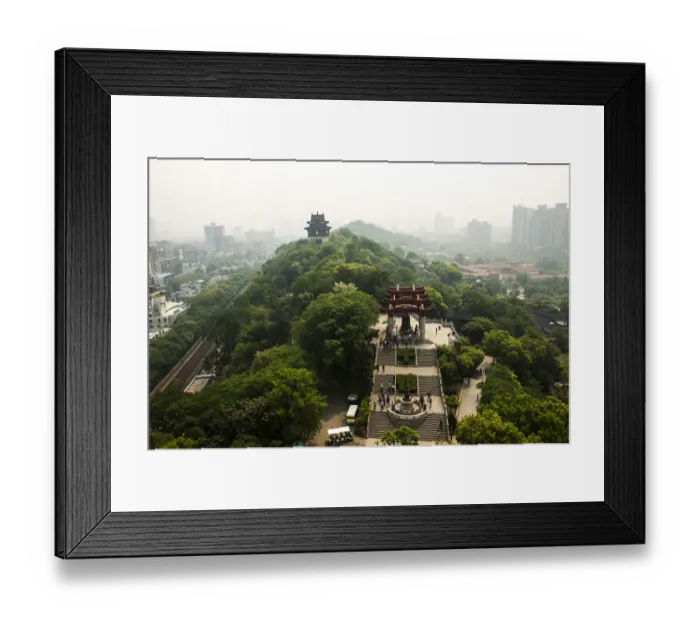 Framed Print : Aerial view of wuhan city, scene from yellow crane Framed Print : Aerial view of wuhan city, scene from yellow crane