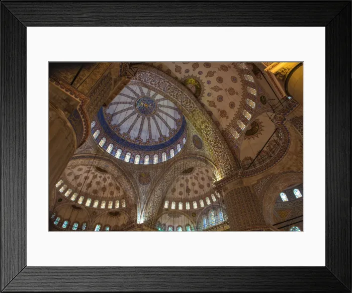 Framed Print : Interior of the Sultanahmet Mosque Framed Print : Interior of the Sultanahmet Mosque