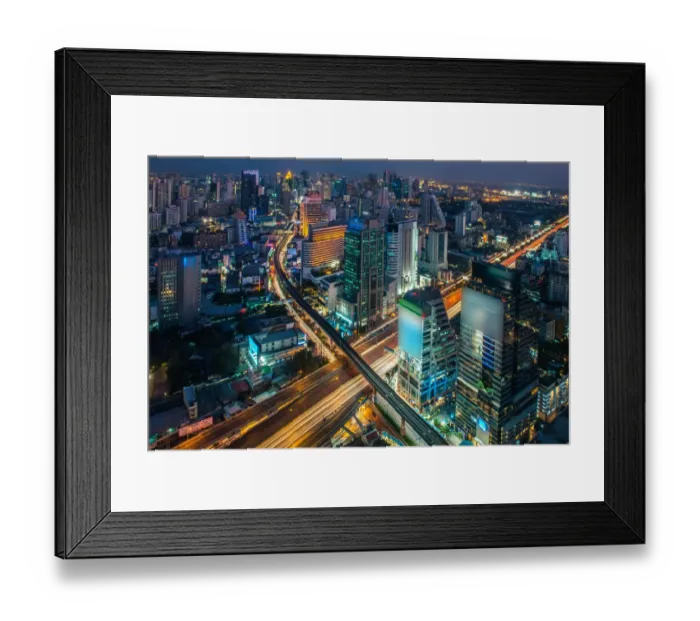 Framed Print : Cityscape in middle of Bangkok, Thailand