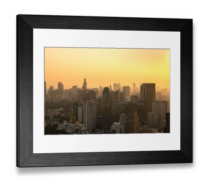 Framed Print : Cityscape in middle of Bangkok, Thailand