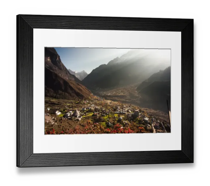 Framed Print : Lachung in North Sikkim, India