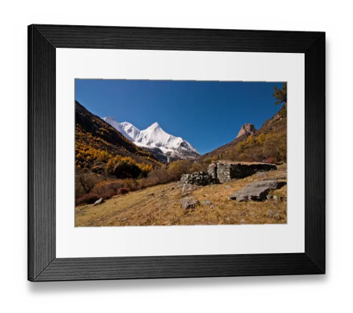 Framed Print : Aden yading mountains in China