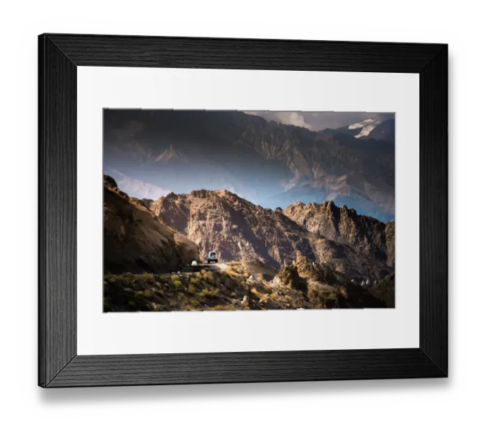 Framed Print : The hard road in Ladakh
