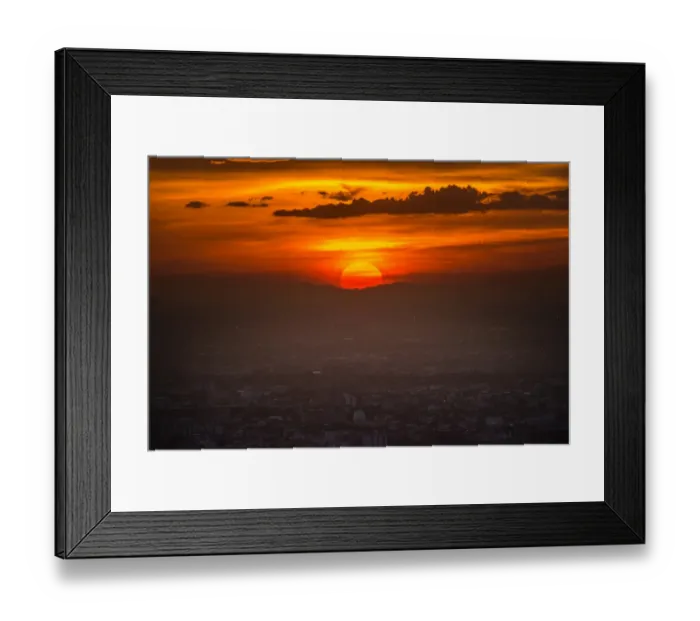 Framed Print : Sunset in city Framed Print : Sunset in city