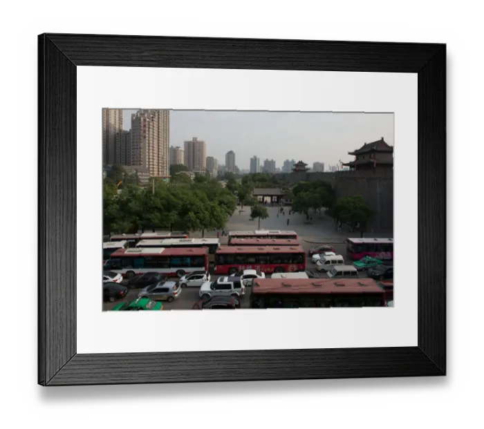 Framed Print : Xian city wall