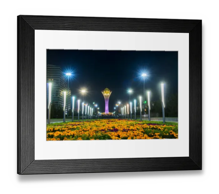 Framed Print : Astana Kazakhstan sightseeing by nigh Framed Print : Astana Kazakhstan sightseeing by nigh