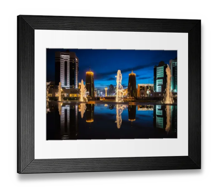 Framed Print : Reflection astana city Framed Print : Reflection astana city