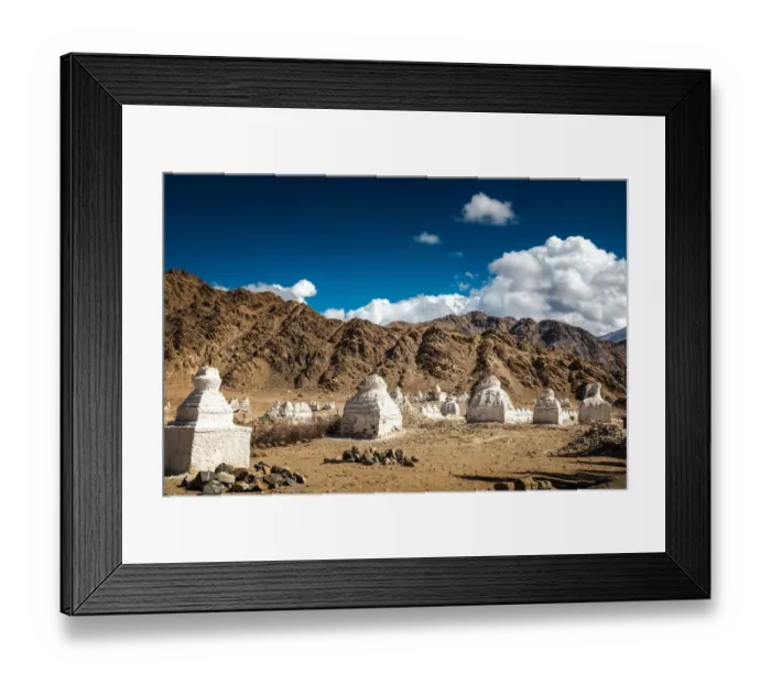 Framed Print : White pagoda in Leh, India Framed Print : White pagoda in Leh, India
