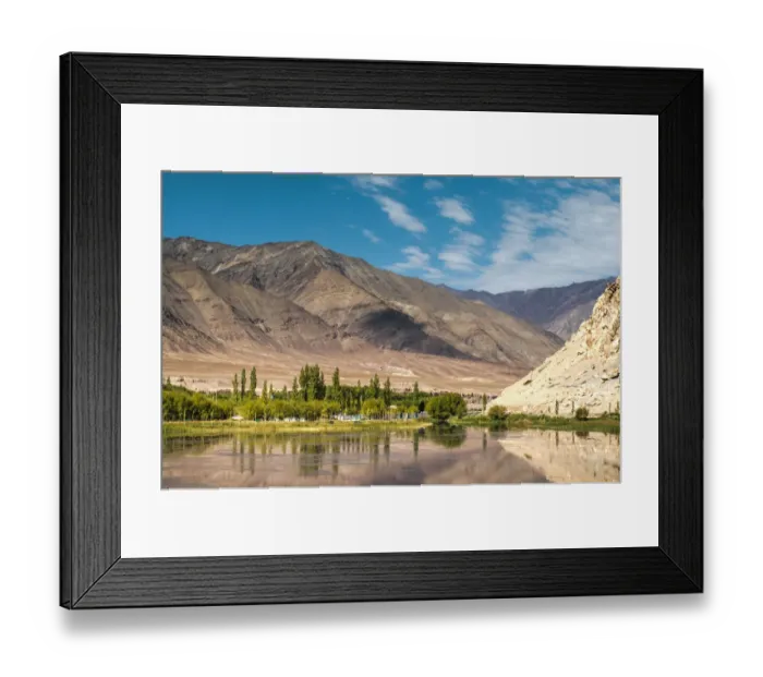 Framed Print : Reflection lake in nubra valley Framed Print : Reflection lake in nubra valley