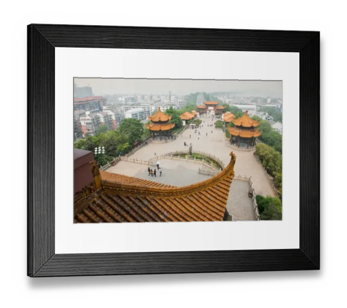 Framed Print : Yellow Crane Tower temple Landmark Travel Destinat Framed Print : Yellow Crane Tower temple Landmark Travel Destinat