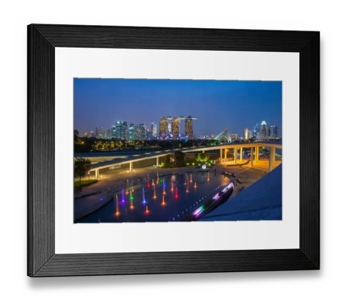 Framed Print : Singapore Skyline and view of Marina Bay