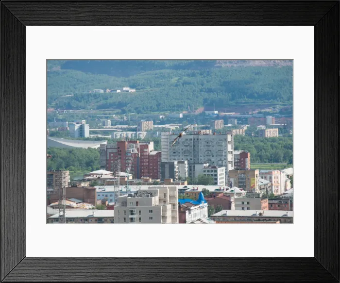 Framed Print : Almaty, made from the top of the mountain