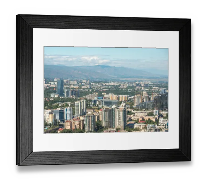 Framed Print : View of Almaty city from Kok-Tobe Framed Print : View of Almaty city from Kok-Tobe