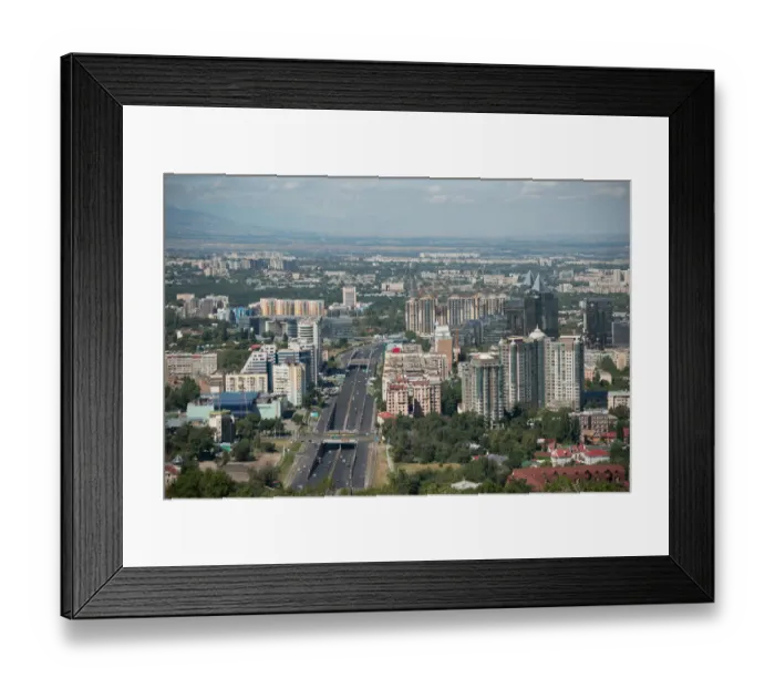 Framed Print : View of Almaty city from Kok-Tobe Framed Print : View of Almaty city from Kok-Tobe