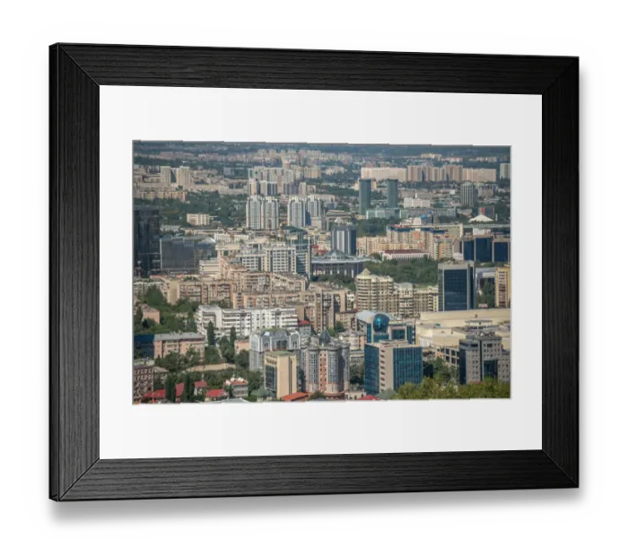 Framed Print : View of Almaty city from Kok-Tobe Framed Print : View of Almaty city from Kok-Tobe