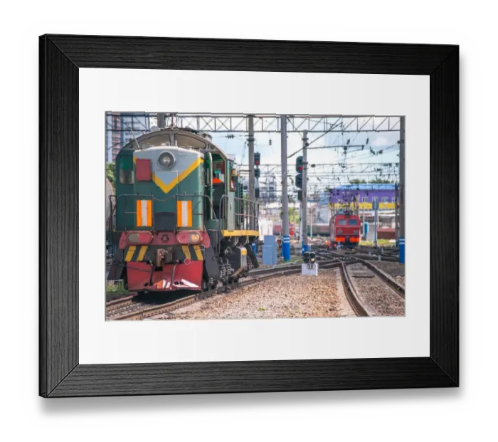 Framed Print : Trans-Siberian railway in Khabarovsk, Russia, Eur Framed Print : Trans-Siberian railway in Khabarovsk, Russia, Eur