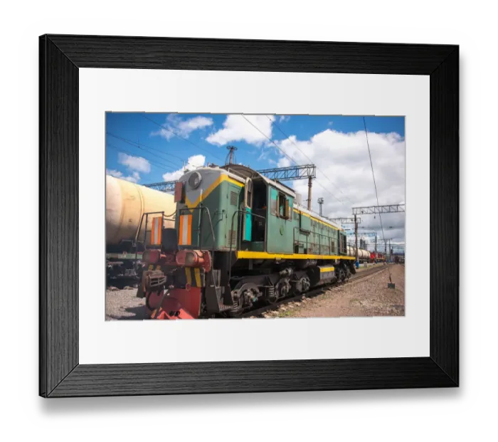 Framed Print : Trans-Siberian railway in khabarovsk, Russia, Eur