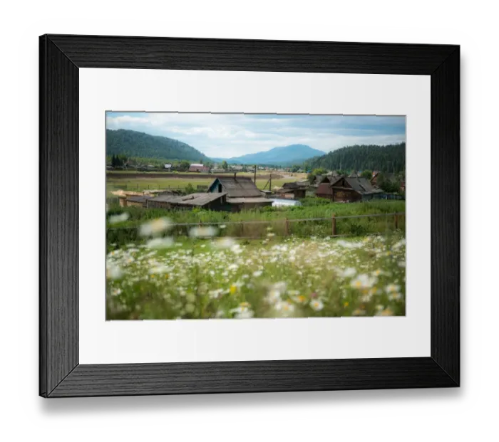 Framed Print : Wooden houses Framed Print : Wooden houses