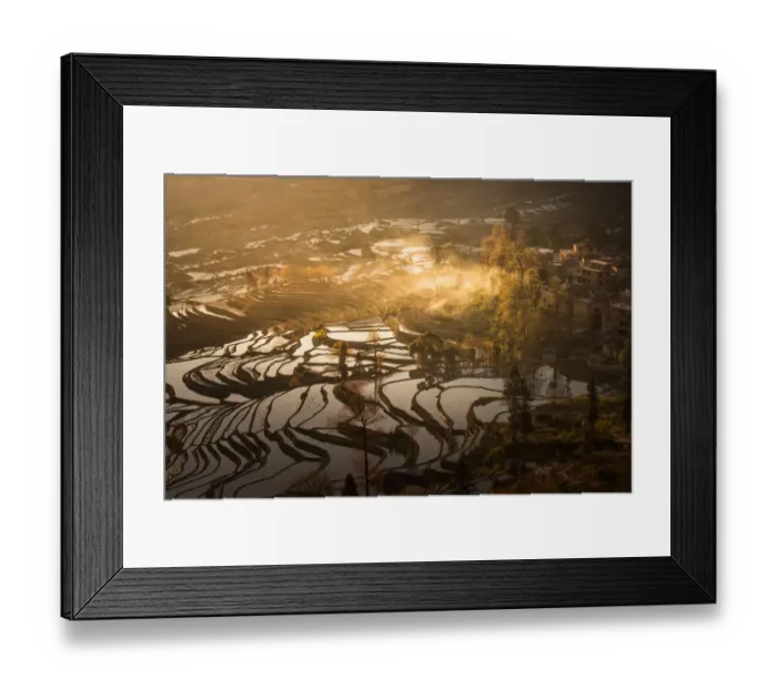 Framed Print : Rice terrace in Yuanyang County Framed Print : Rice terrace in Yuanyang County