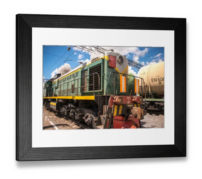 Framed Print : Trans-Siberian railway in Krabarovsk, Russia, Eur