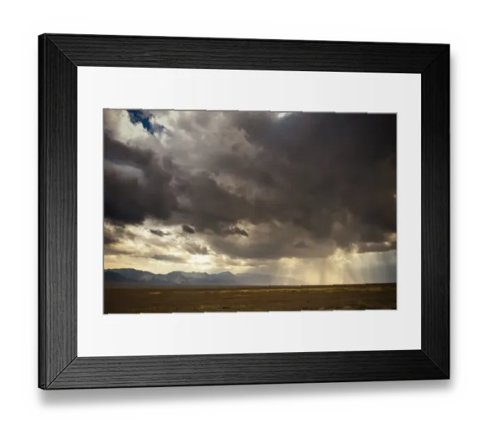 Framed Print : Threatening sky announcing thunderstorm in desert Framed Print : Threatening sky announcing thunderstorm in desert