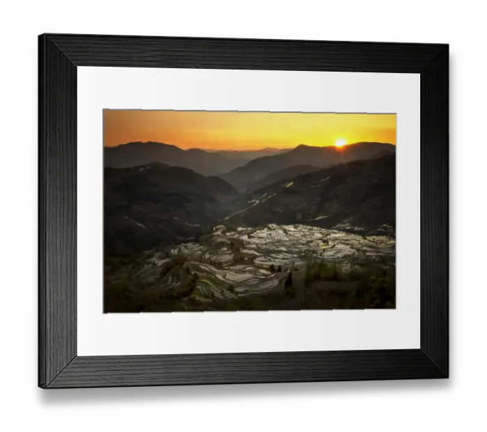 Framed Print : Tiger Mouth rice terrace, Yuanyang Framed Print : Tiger Mouth rice terrace, Yuanyang