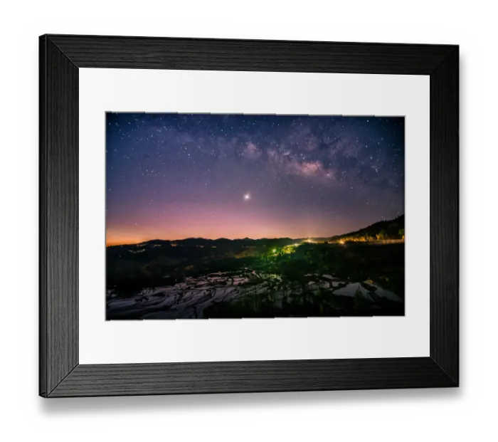Framed Print : Milky way of Yuanyang County Framed Print : Milky way of Yuanyang County