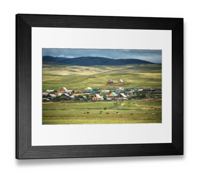 Framed Print : Village in siberia Framed Print : Village in siberia
