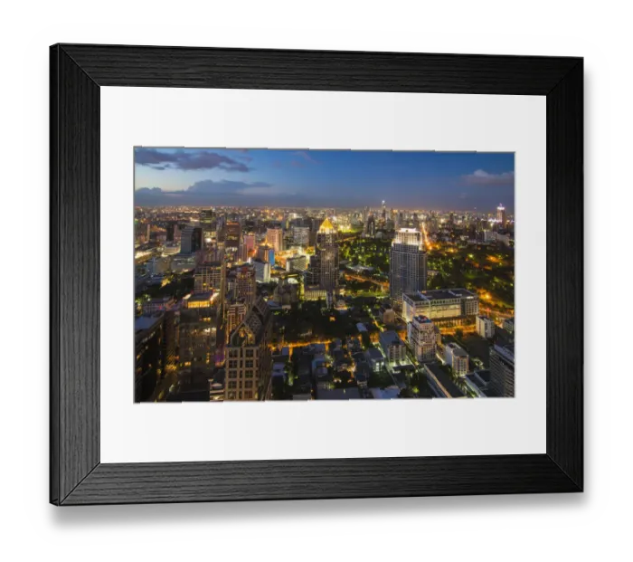 Framed Print : Bangkok city night view, Thailand Framed Print : Bangkok city night view, Thailand