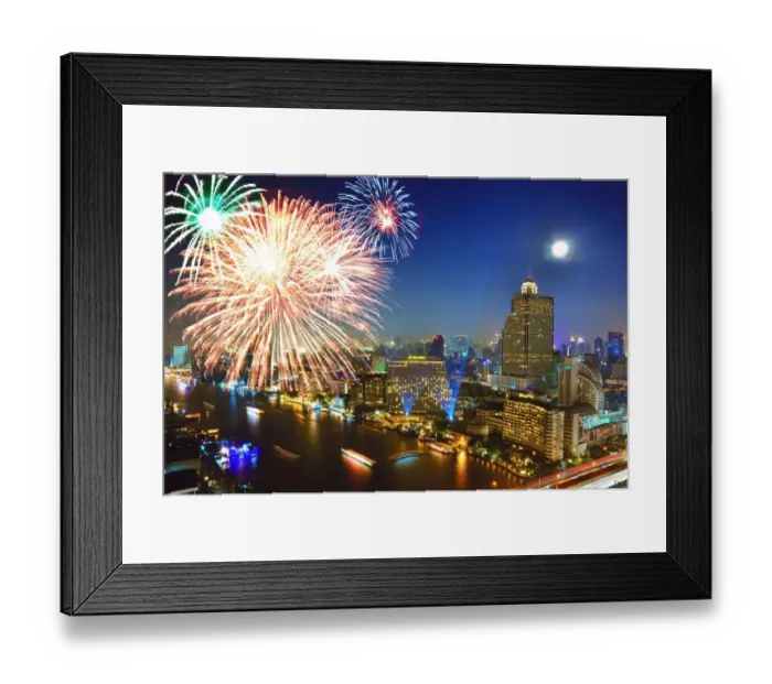 Framed Print : Firework of Loy Kra Thong Festival Framed Print : Firework of Loy Kra Thong Festival