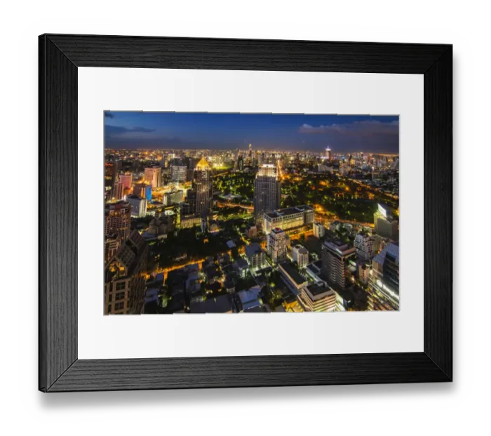 Framed Print : Bangkok city night view, Thailand Framed Print : Bangkok city night view, Thailand
