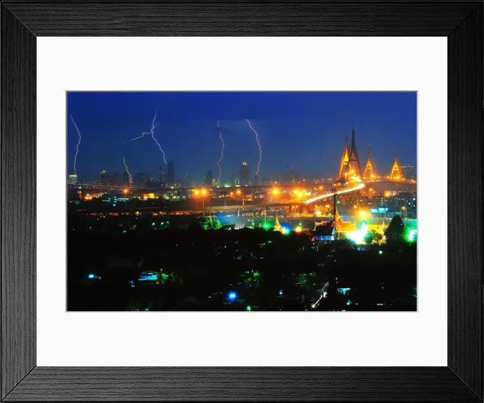 Framed Print : Bhumibol bridge
