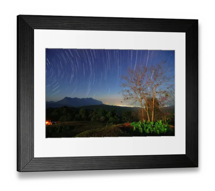 Framed Print : Landscape. Night view of landscape in Chiang Mai Framed Print : Landscape. Night view of landscape in Chiang Mai