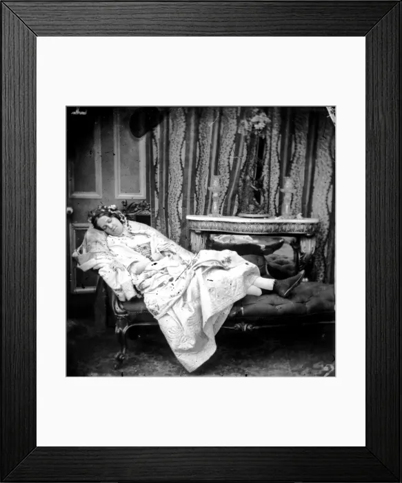Framed Print : Napping Woman Framed Print : Napping Woman
