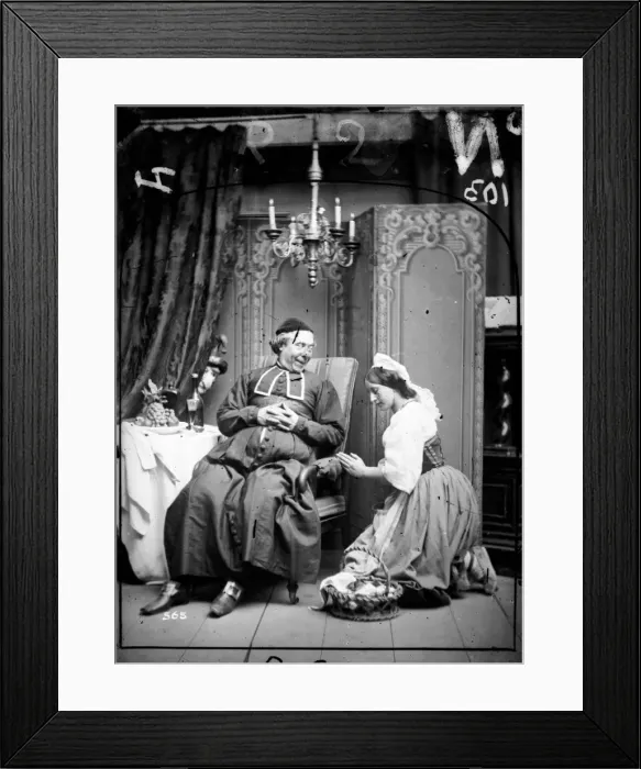 Framed Print : Cleric And Maid Framed Print : Cleric And Maid