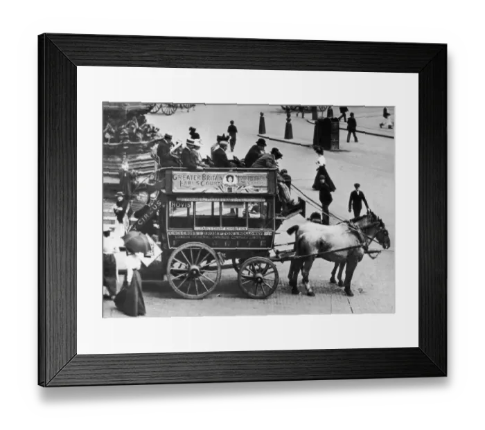 Framed Print : Piccadilly Horse Bus Framed Print : Piccadilly Horse Bus