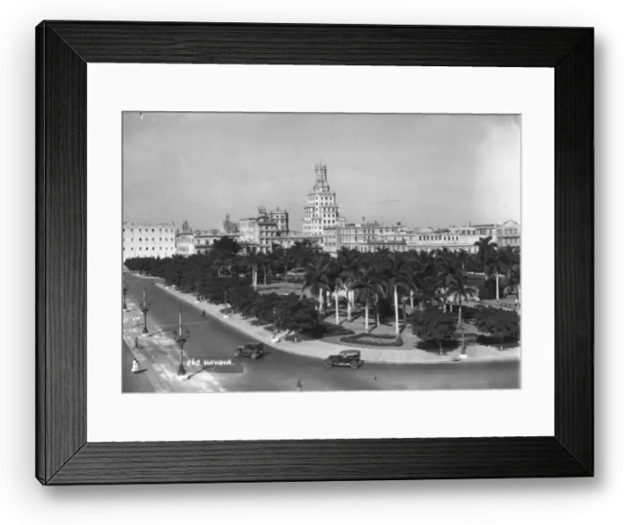 Framed Print : Havana. circa 1925: Palm trees and roads in Havana, the capital city of Cuba Framed Print : Havana. circa 1925: Palm trees and roads in Havana, the capital city of Cuba
