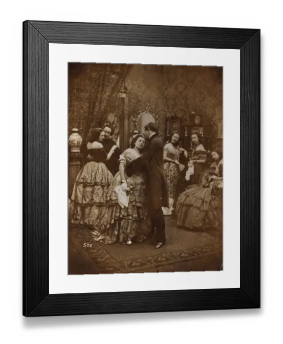 Framed Print : Kiss Under Mistletoe Framed Print : Kiss Under Mistletoe