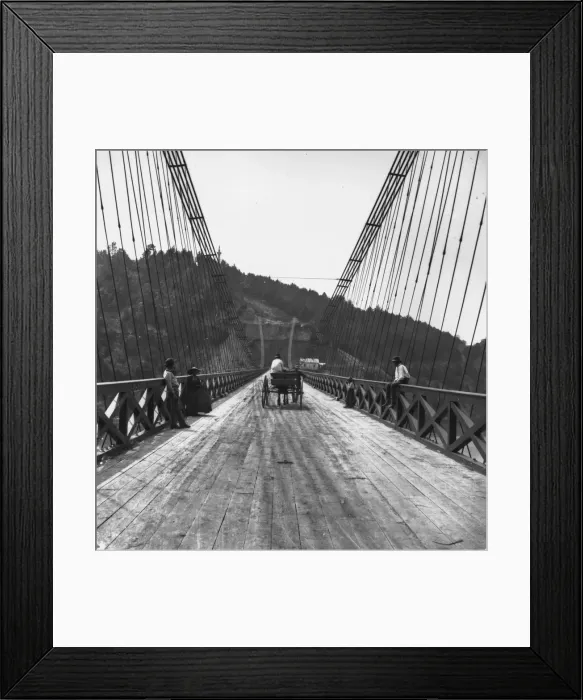 Framed Print : Suspension Bridge Framed Print : Suspension Bridge