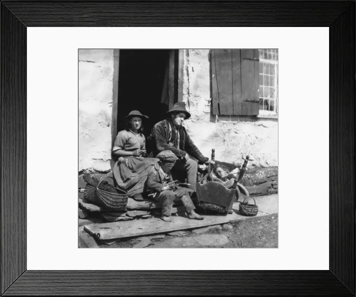 Framed Print : Poor Family Framed Print : Poor Family