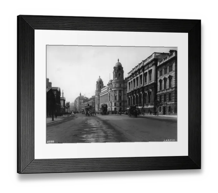 Framed Print : Whitehall. 1900: The War Office (centre) on Whitehall, London Framed Print : Whitehall. 1900: The War Office (centre) on Whitehall, London