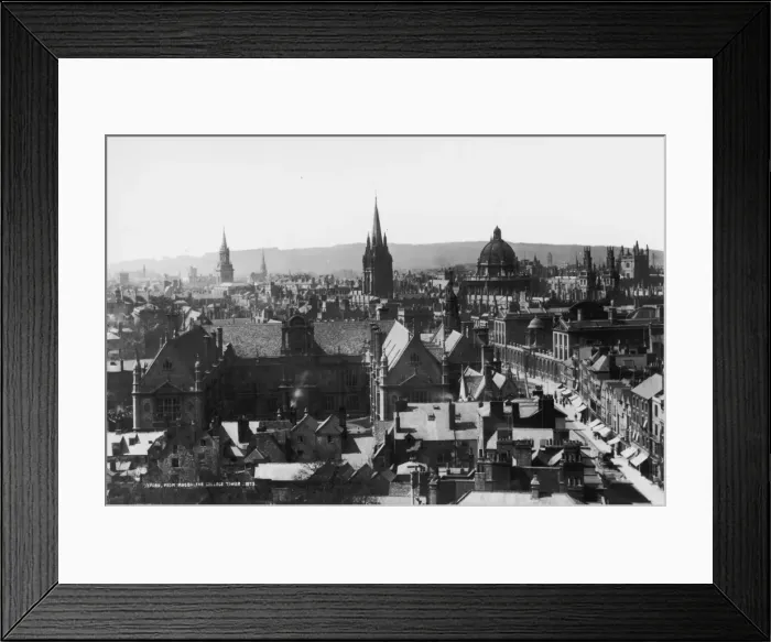 Framed Print : Oxford. circa 1900: Oxford City in the English south-central county of Framed Print : Oxford. circa 1900: Oxford City in the English south-central county of