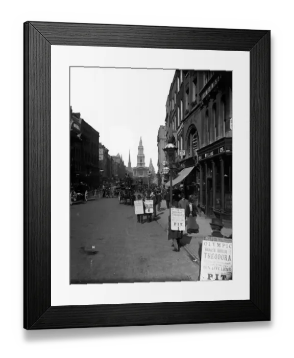 Framed Print : Walking Advertisement
