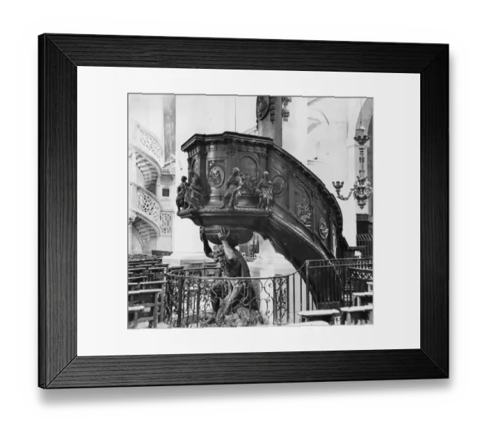 Framed Print : St Etienne Pulpit Framed Print : St Etienne Pulpit