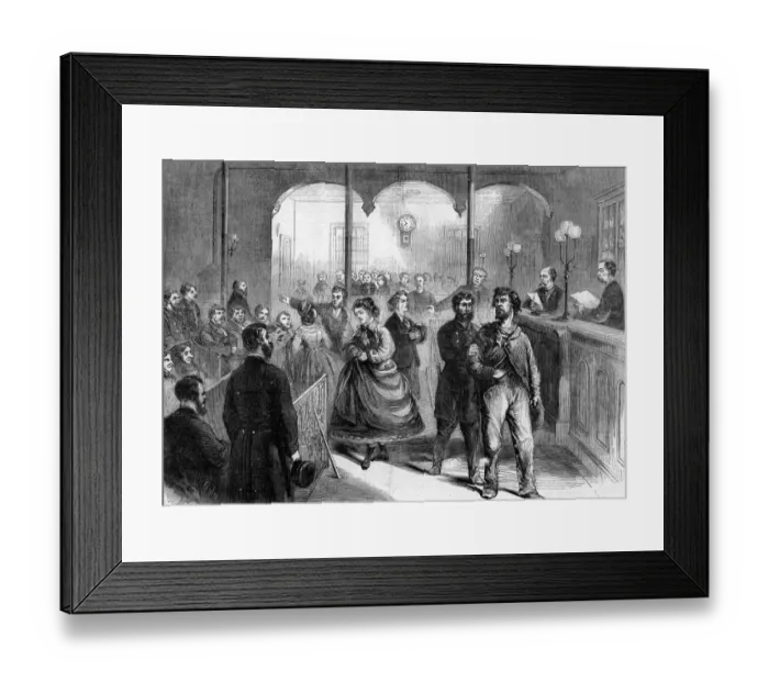 Framed Print : T270003 court room judge lawyer criminal Roles & Occupations male female crowd People Framed Print : T270003 court room judge lawyer criminal Roles & Occupations male female crowd People