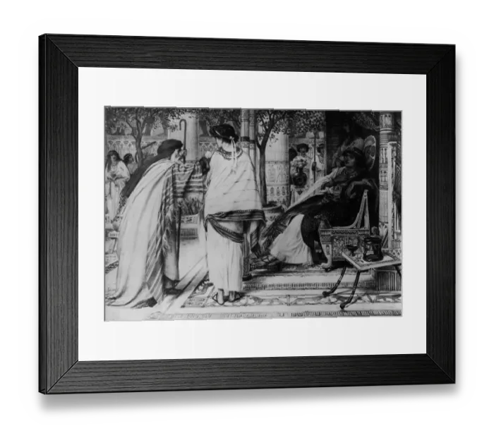 Framed Print : Reunited. Circa 1400 BC, Joseph introduces his father Jacob to Pharaoh Framed Print : Reunited. Circa 1400 BC, Joseph introduces his father Jacob to Pharaoh