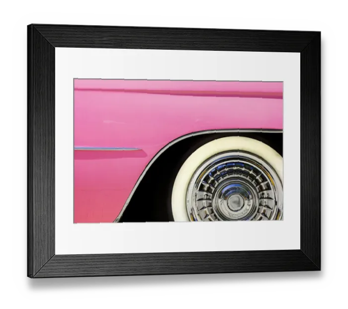 Framed Print : Side of pink cadillac Framed Print : Side of pink cadillac