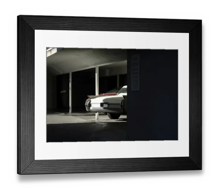 Framed Print : Parked cadillac with fins Framed Print : Parked cadillac with fins