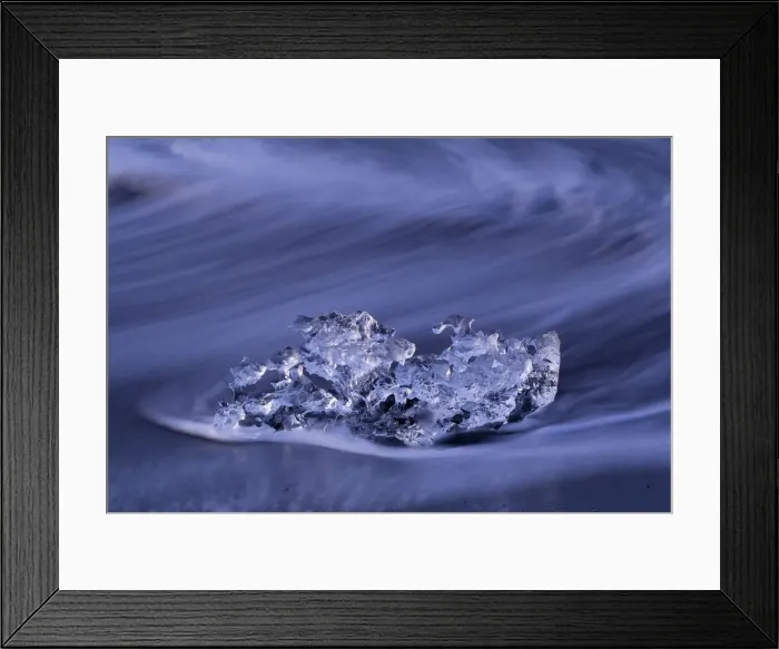 Framed Print : Ice formation in wave Framed Print : Ice formation in wave